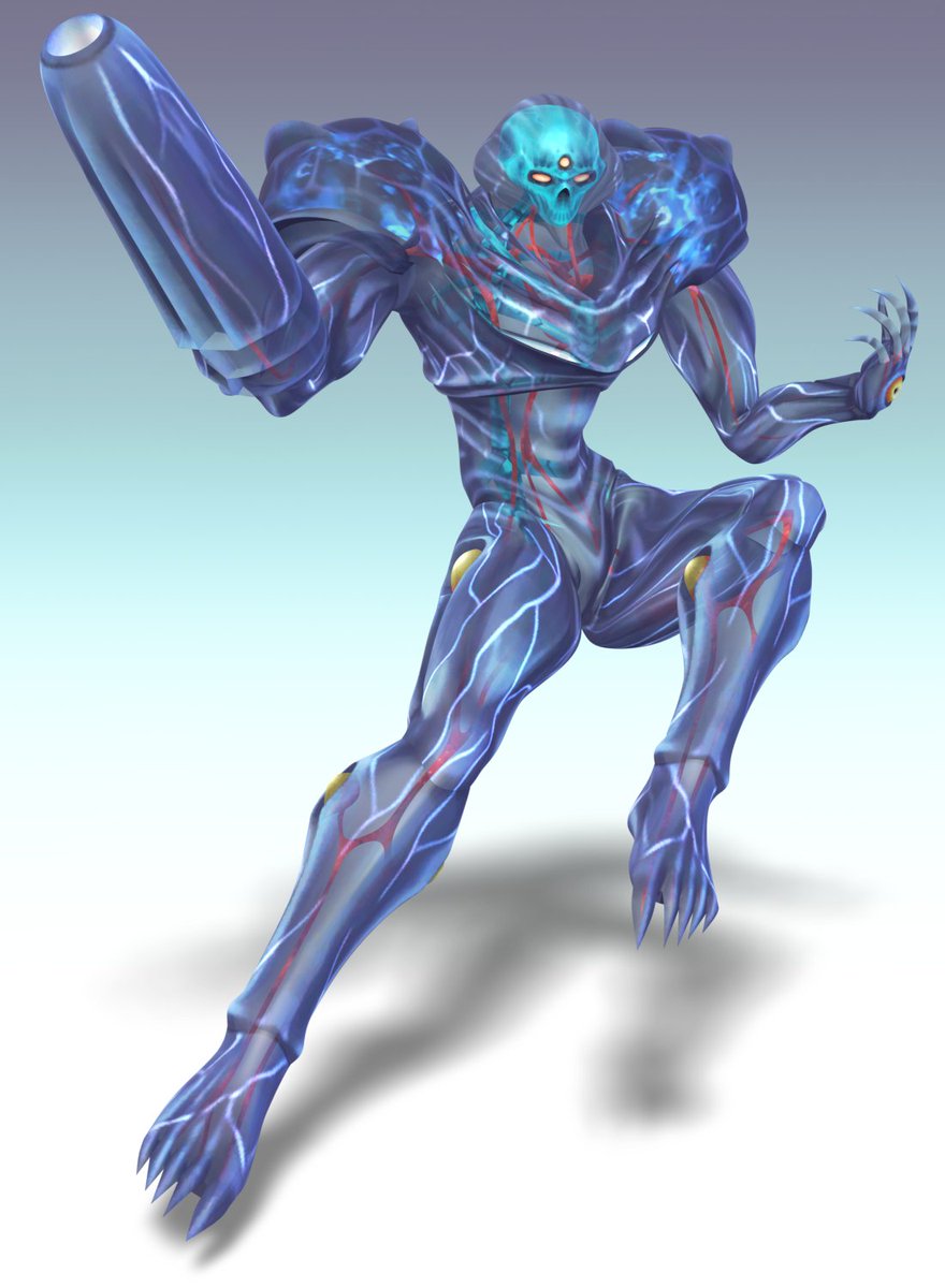 KingJigglypuff's tweet photo. This will likely be the last Dark Samus preview until the initial release, so here's the renders (made by @_Cahalan) for the three main character models.

Thanks for sticking around, everyone. Stay tuned for more in the future. https://t.co/9JtdkXGhxn