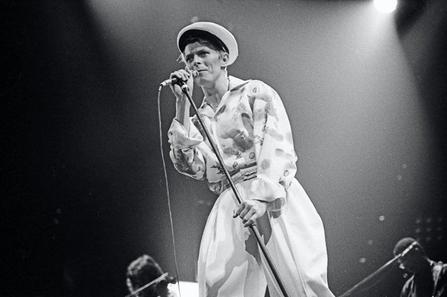 David Bowie on stage in 1978. Photo by Janet Macoska. During this era, the Thin White Duke was on his 78 World Tour, delivering performances that would eventually be immortalized on the live double album Stage.