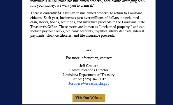 John Fleming, MD Louisiana State Treasurer tweet media