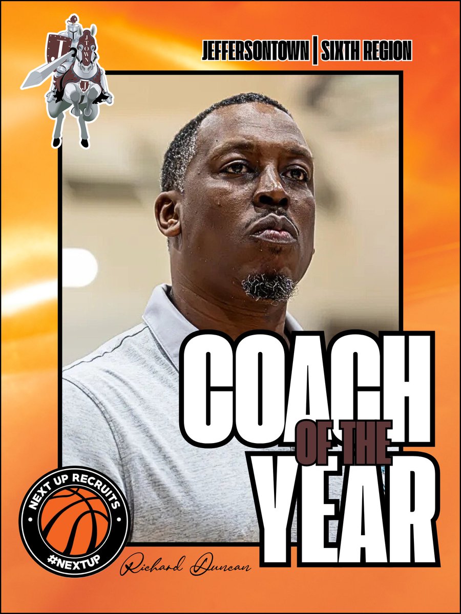NextUpRecruits's tweet photo. 25-26 NextUpRecruits 6th Region Coach Of The Year: Richard Duncan! 

Top-10 ranked Jeffersontown (18-7 - 6-1 Region) 

Key Wins: 
Louisville Male 
Seneca
Trinity Louisville 
North Oldham 
Eastern 
New Albany, IN

📸: Courier Journal https://t.co/5SJd7PEVzu