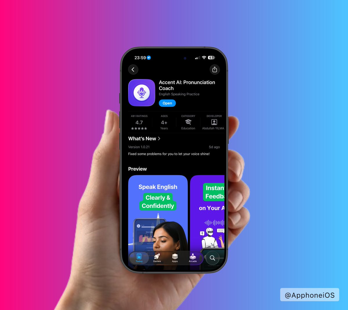 Apphone iOS tweet media
