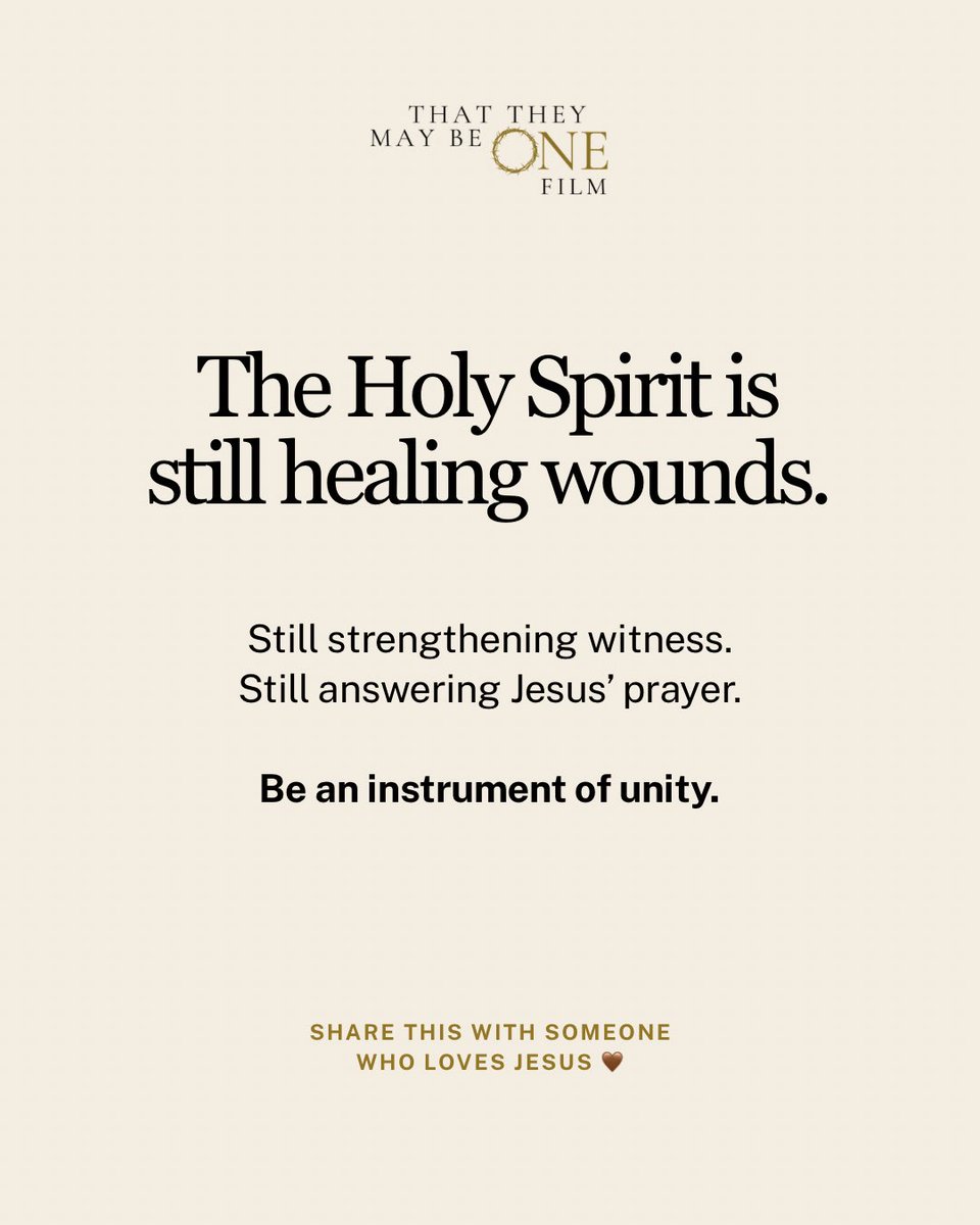 TTMBOFilm's tweet image. Unity isn’t uniformity.
It’s humility.
It’s relationship.
It’s prayer.

The same Spirit who moved at Pentecost still moves today, bringing believers together for the sake of the Gospel.

What’s one step you can take toward unity this week? 

More of this in #ThatTheyMayBeOne,