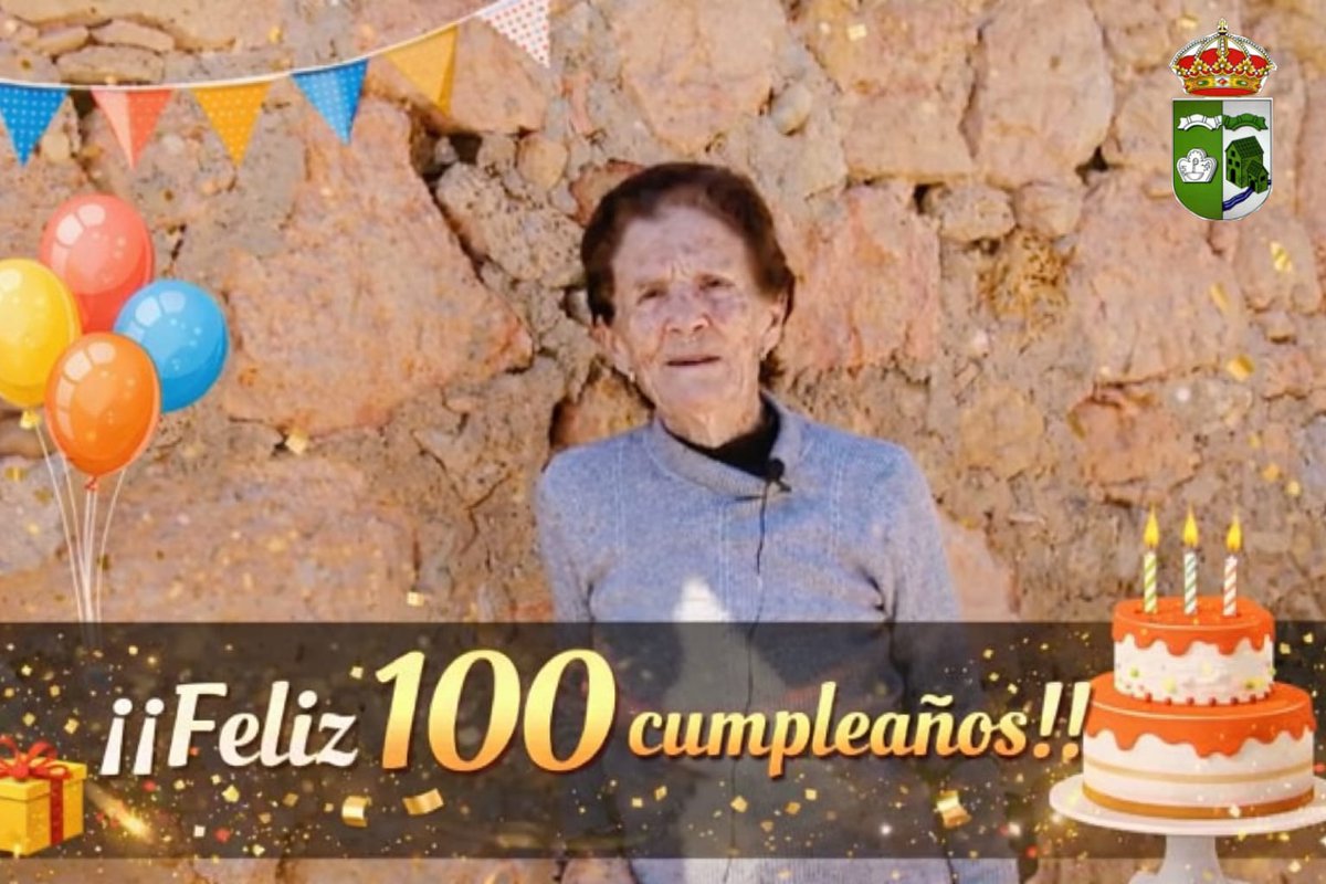Matilde: hoy, 24 de febrero 📅 cumples nada más y nada menos 💯 años.

🎂Muchísimas felicidades, 
de todo corazón ❤️.

Sopla todas las velas. Te queremos ver cumpliendo más años, y por supuesto, que nos veas a los demás cumpliendo años.

¡Te queremos vecina!