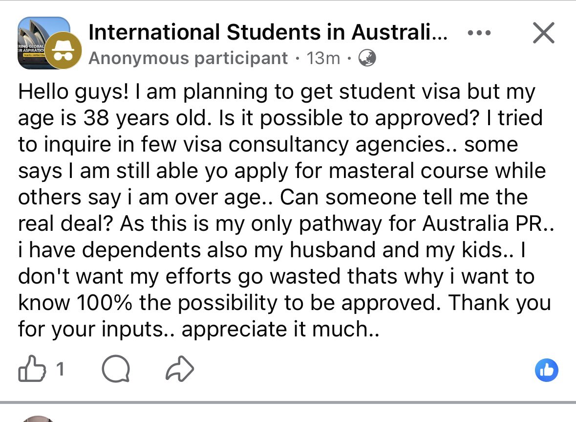 We need to stop pretending that international education is education. 

It’s quite clearly a backdoor pathway to residency. 

And there is zero fucking chance this person, her husband and 2-3 kids are living in student accommodation. 

They will be living in the private rental