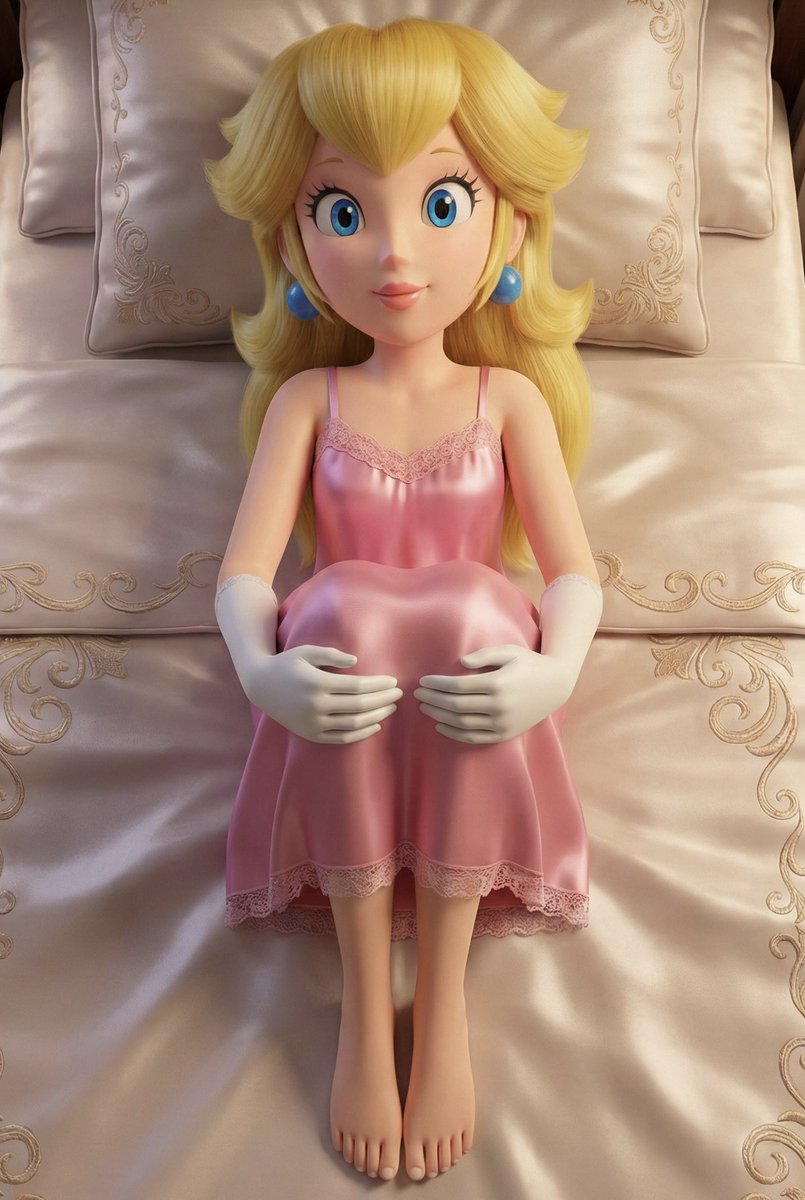 Princess Peach is waiting in bed for you. Will you join her?