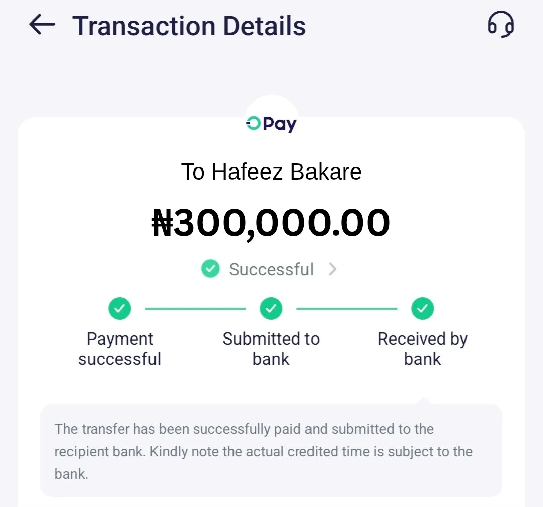 Sent you ₦300k  Hafeez. 

Tap ❤️  if you are awake and ready