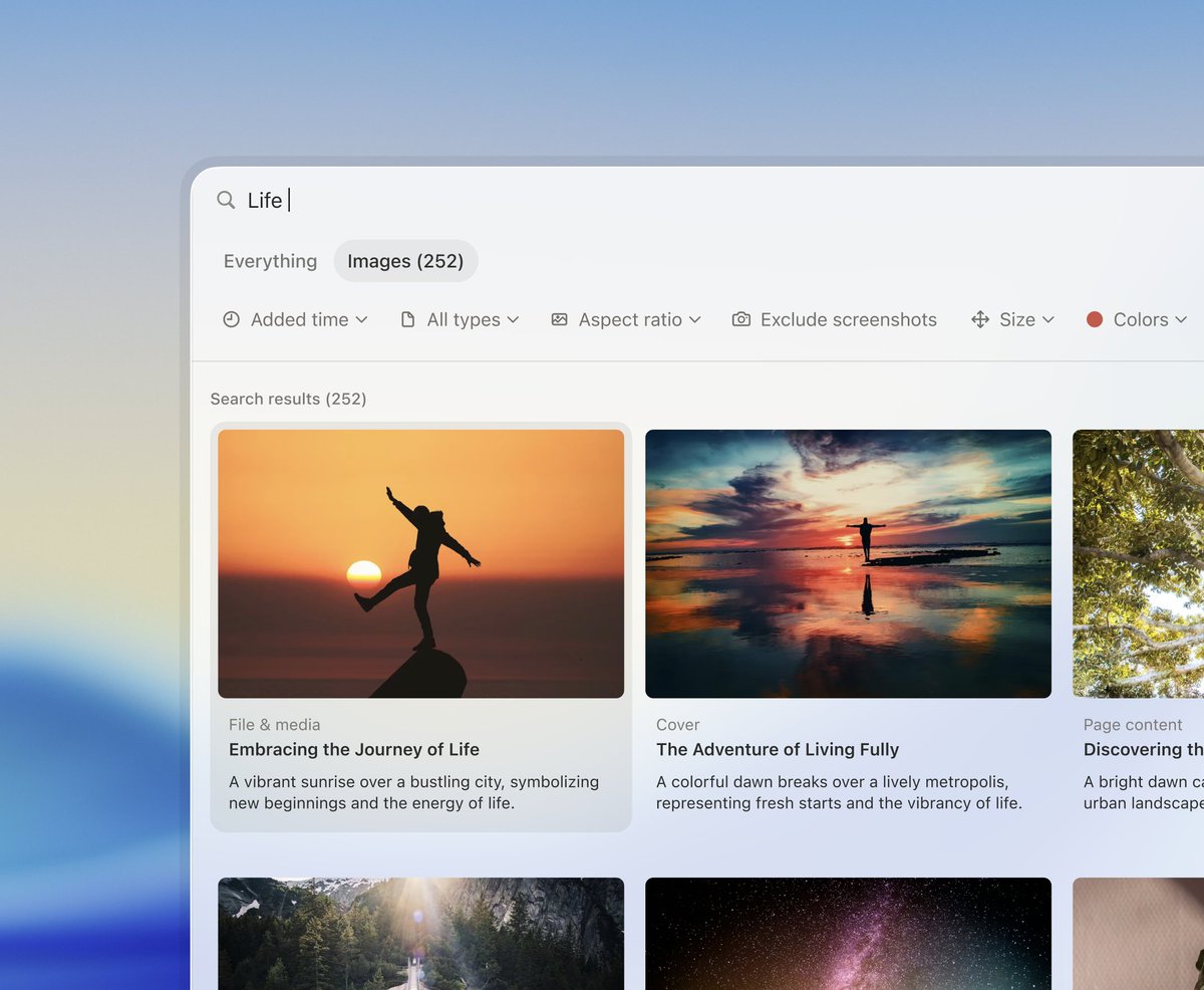 Hey Notion users! Would image searching across your workspace something you might be interested in?

If such feature interests you, please share with me your use-case!