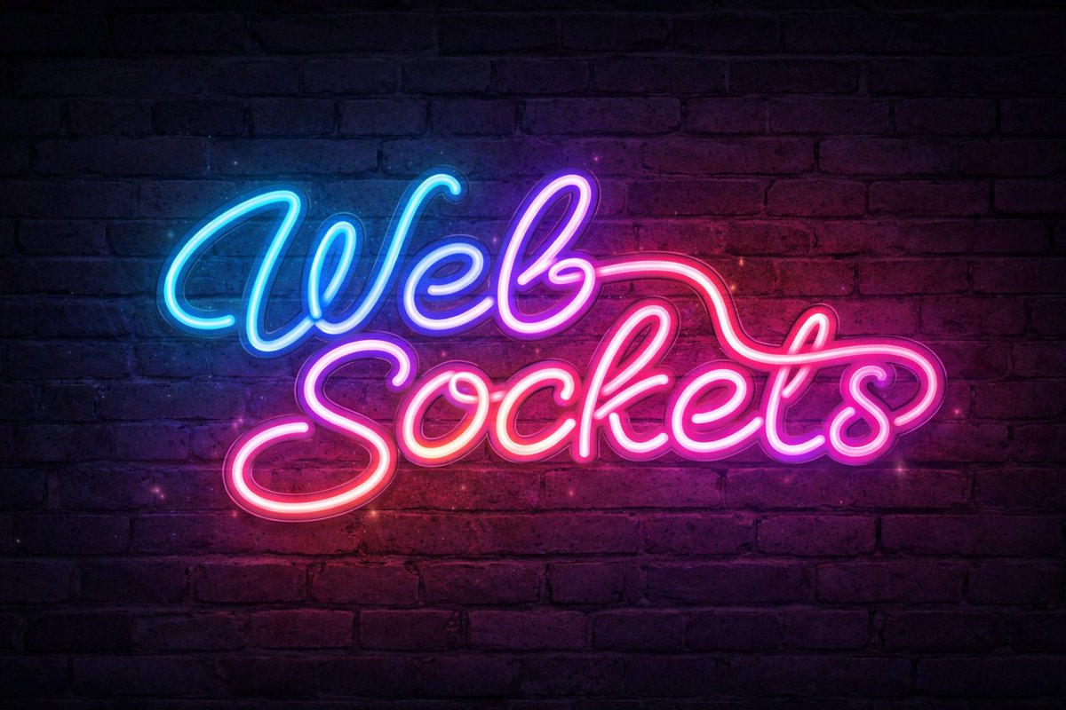 Web Sockets neon sign