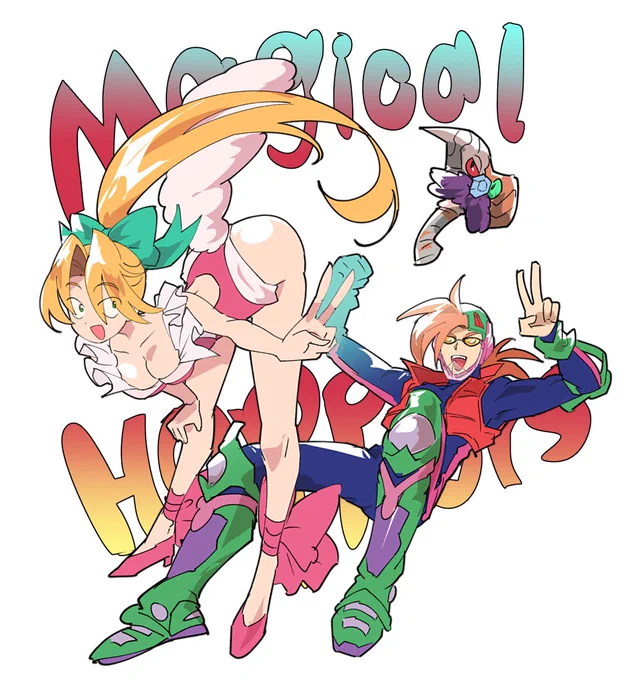 マジカルホッパーズ【1997年/対応ハード:SS·PS】ファンアート すえぜん先生のキャラデザは令和でもバチバチに通用するっすね