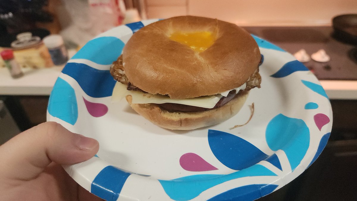salamiduckeggnswissbagel :)