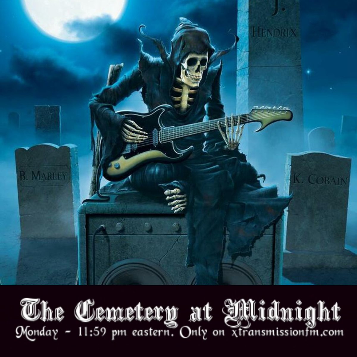 It's a good ole fashioned hodgepodge night in the Cemetery tonight, with plenty of new and classic #goth #rock #metal and whatever else we can find. Join us at 11:59 pm eastern on xtransmissionfm.com #internetradio for the Cemetery at Midnight.