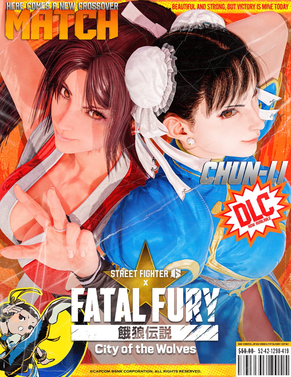Did you think it was an official product? That's an incredible compliment! I'm also sharing a Fatal Fury version. Thanks for the support<33 

#Chunli #MaiShiranui