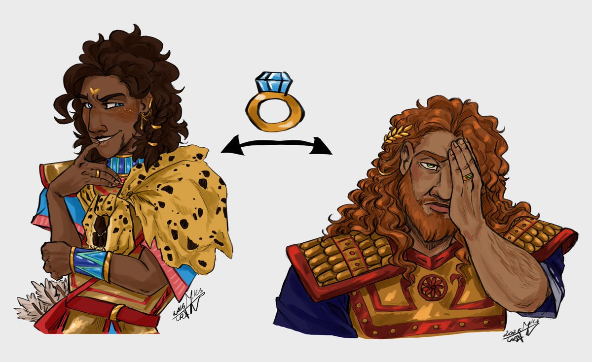 They're both married to the same woman btw 

#parisoftroy #menelaus