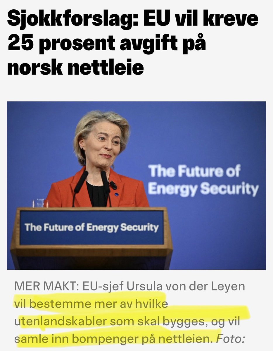 utbytteprinsen's tweet photo. EU er ikke en venn av Norge… https://t.co/bPp0LSvhCn