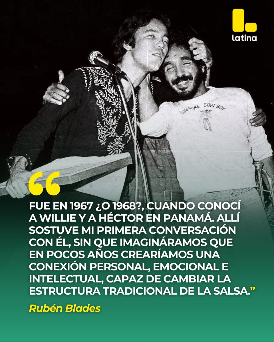 Latina_pe's tweet photo. ¡GRACIAS, WILLIE! ✨ Tras años de diferencias, Rubén Blades se despidió de Willie Colón, recordando el camino que construyeron juntos como uno de los dúos más icónicos de la salsa. Ambos trabajaron en seis álbumes inolvidables, entre ellos Siembra, dejando una huella imborrable en generaciones de oyentes. Hasta siempre, maestro.