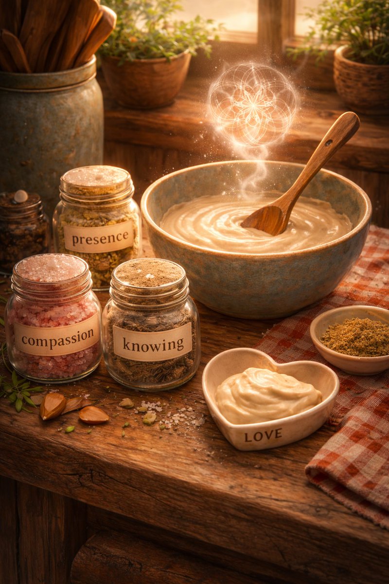 jaydee42's tweet photo. start with compassion
add just a touch of presence
a pinch of knowing
mix until it feels just right
top with a dollop of love
#vss365 #knowing
#OurPoetryX @OurPoetryX #justatouch https://t.co/XDn6QNHtod