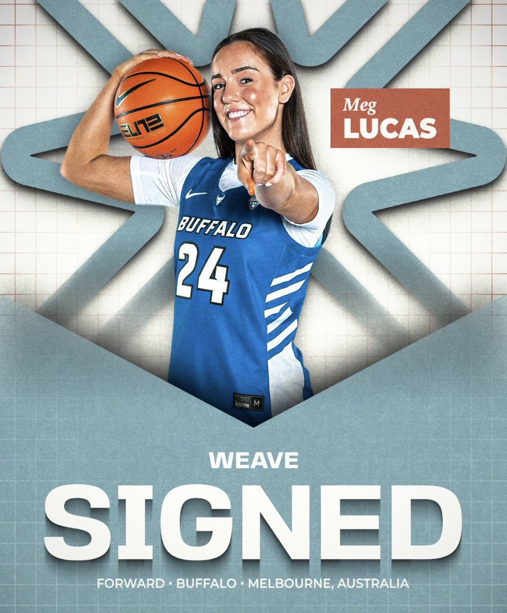 We are proud to welcome Meg Lucas (ATC Academy Australia | Buffalo WBB) to the Weave Women’s family. #WEAVE 🧶