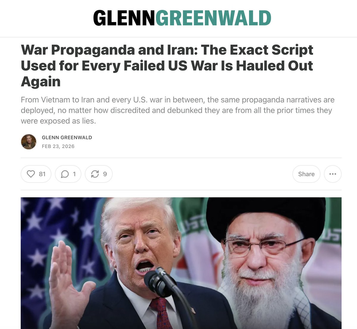 What you think, folks? Is the situation difference with Iran today? Are they a legitimate threat?