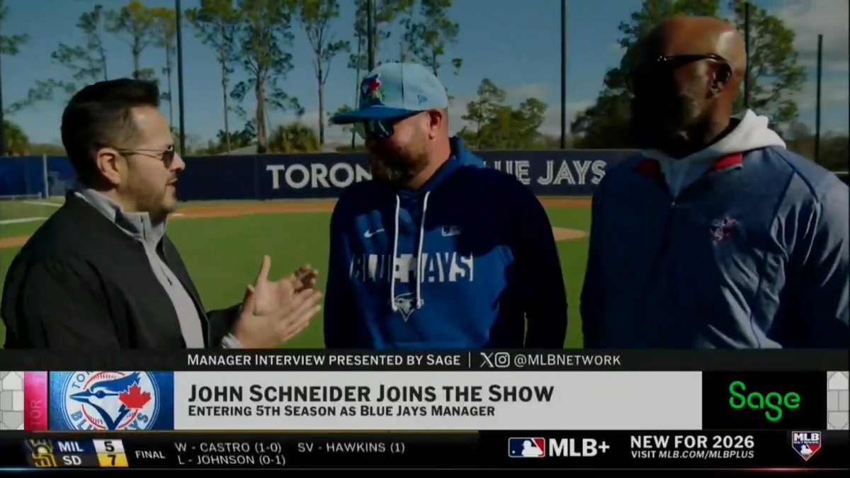 "Raised the level of expectations, raised the floor of this organization... that's what you focus on now, what we value."
@BlueJays manager John Schneider is ready to turn the page on last year's World Series and make it back to October.
MLB Network + @SageUSAmerica
