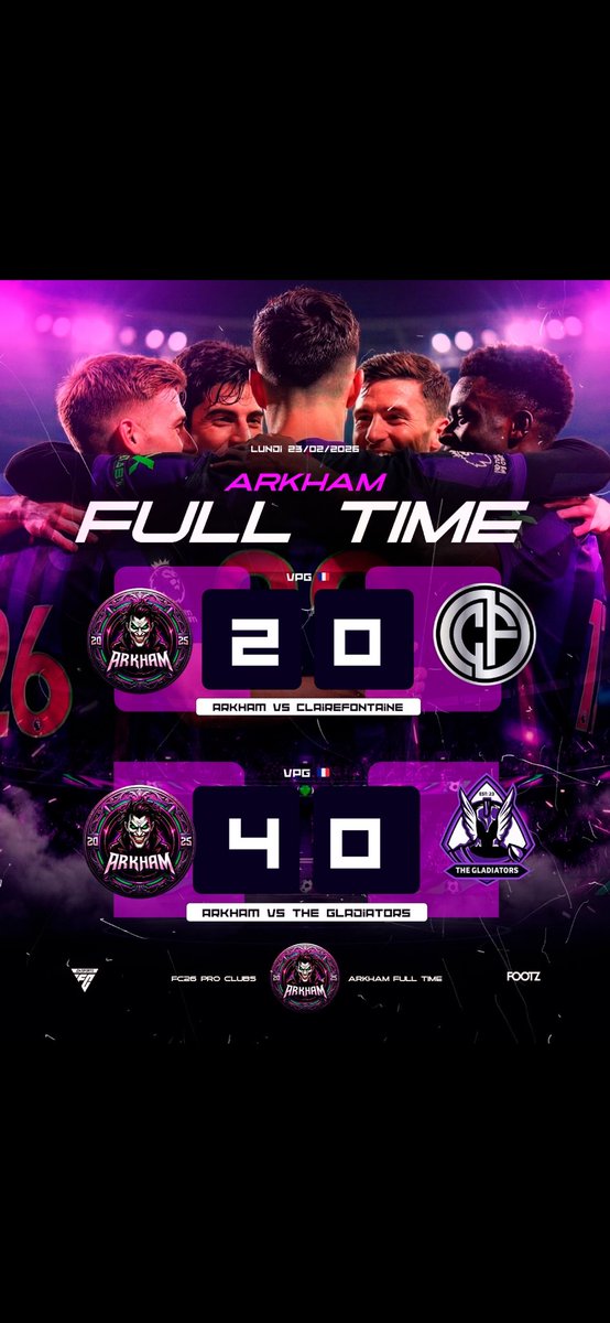 ArkhamCityClub's tweet photo. Résultat de l équipe de la session du 23/02/2026 https://t.co/4NnWSAh3Ua