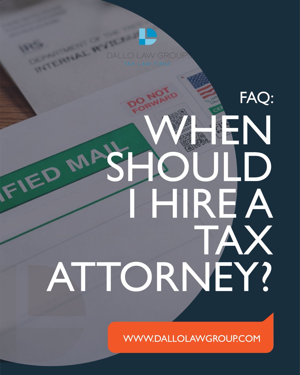 DalloLawGroup's tweet image. Tax issues can turn into legal issues fast. 📬
Received certified mail from the IRS, facing collection action, or owe back taxes? It may be time to seek legal protection.

Save this for reference.

#TaxAttorney #IRSAudit #TaxDebtRelief #TaxLaw #DalloLawGroup