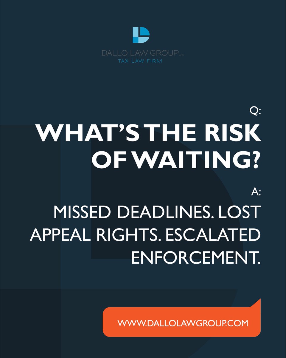 DalloLawGroup's tweet image. Tax issues can turn into legal issues fast. 📬
Received certified mail from the IRS, facing collection action, or owe back taxes? It may be time to seek legal protection.

Save this for reference.

#TaxAttorney #IRSAudit #TaxDebtRelief #TaxLaw #DalloLawGroup