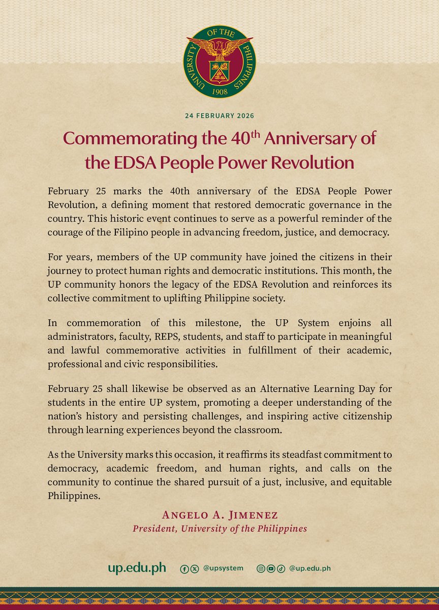 University of the Philippines tweet media