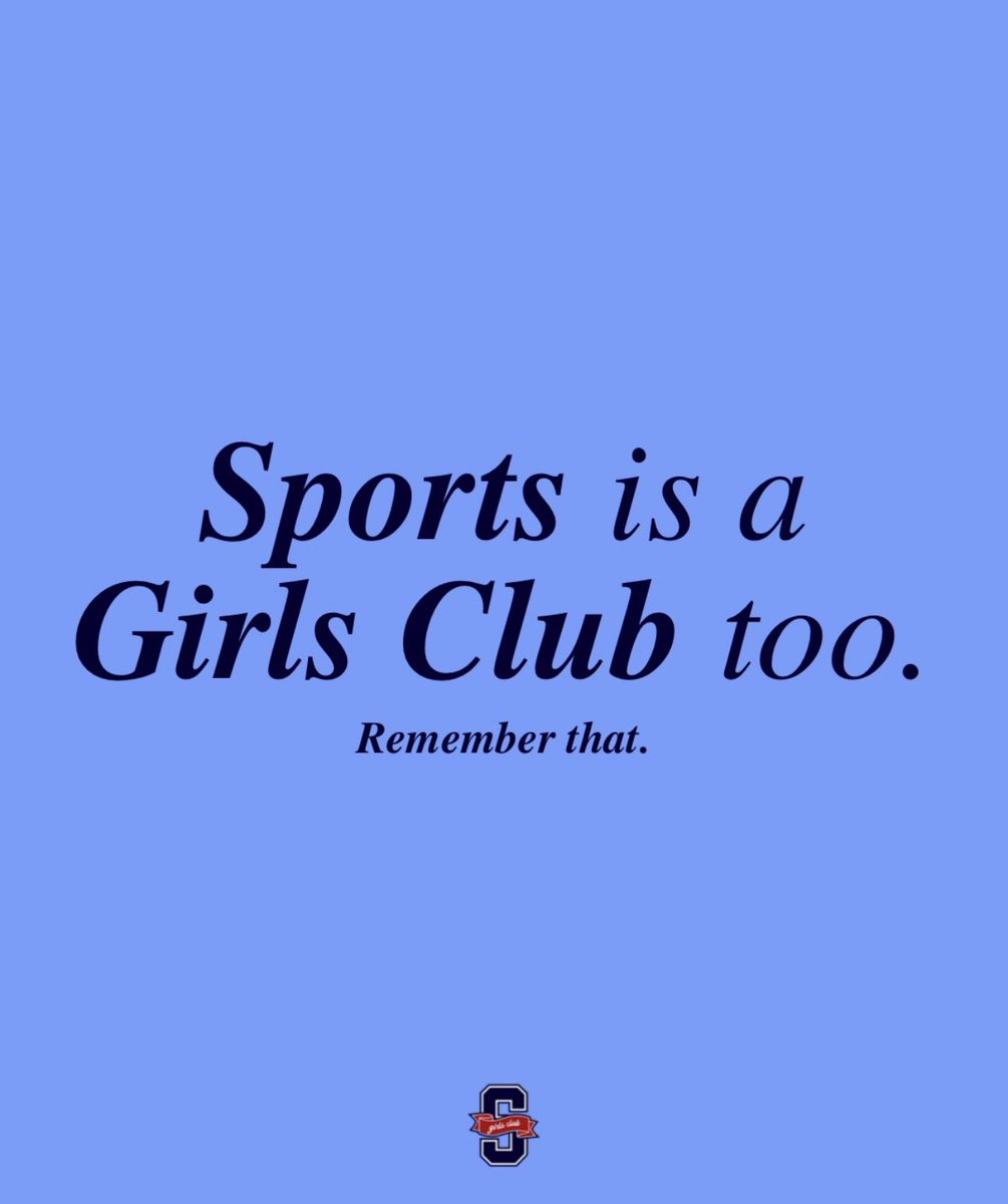 girlsclubsports's tweet photo. Sports is and always WILL be a girls club 🩵 https://t.co/SXBldNk0ER