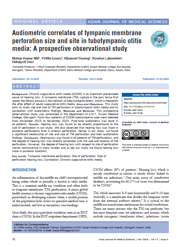 arun732003's tweet photo. #OtitisMedia #TympanicMembrane #AudiologyResearch #ENTStudy
#HearingLoss #ClinicalObservations
#ProspectiveStudy #Otology #MedicalResearch
#ENTAwareness https://t.co/a2UX1BGk47