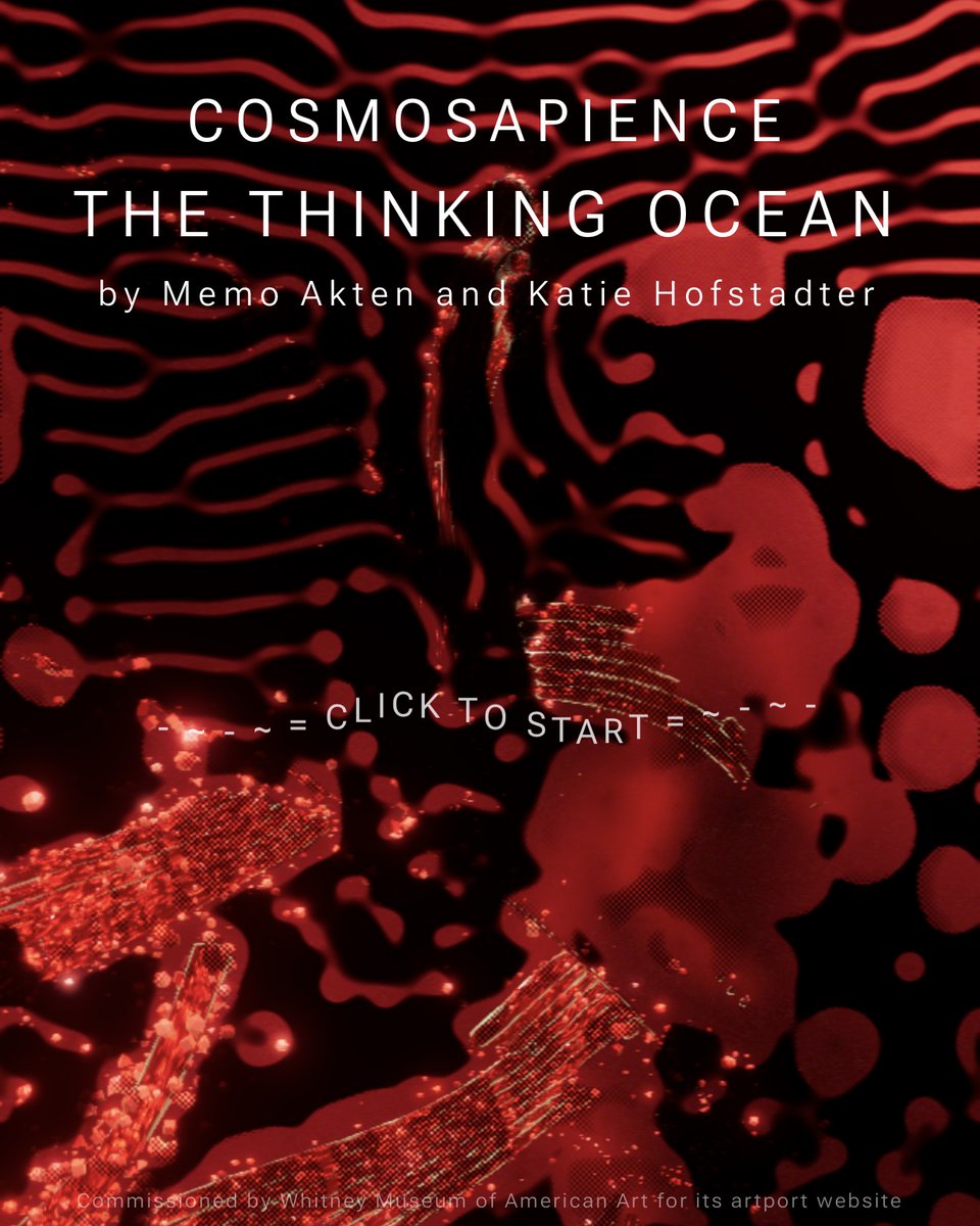 memoakten's tweet photo. Very happy to share that @whitneymuseum has launched The Thinking Ocean — the first work in our #Cosmosapience series, with @KatieHofstadter 

Experience it here: https://t.co/P4rTIQEKp7 https://t.co/K55TkXZTY5