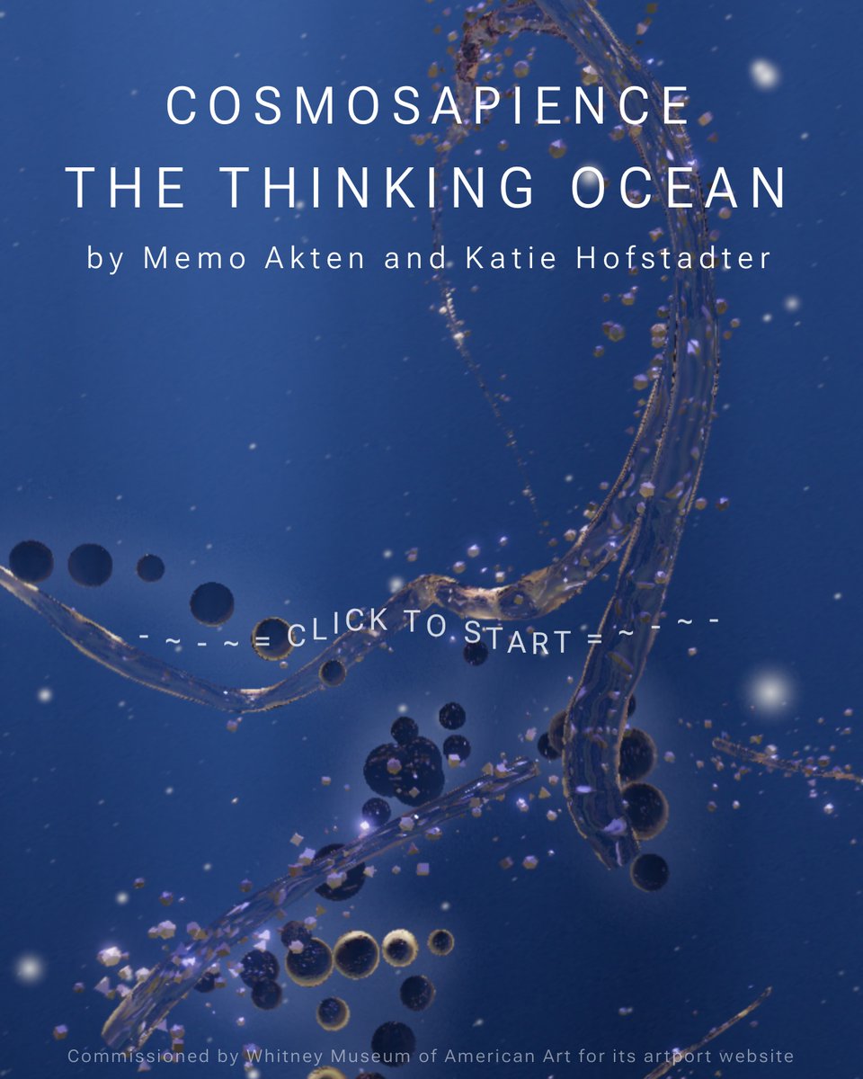 memoakten's tweet photo. Very happy to share that @whitneymuseum has launched The Thinking Ocean — the first work in our #Cosmosapience series, with @KatieHofstadter 

Experience it here: https://t.co/P4rTIQEKp7 https://t.co/K55TkXZTY5