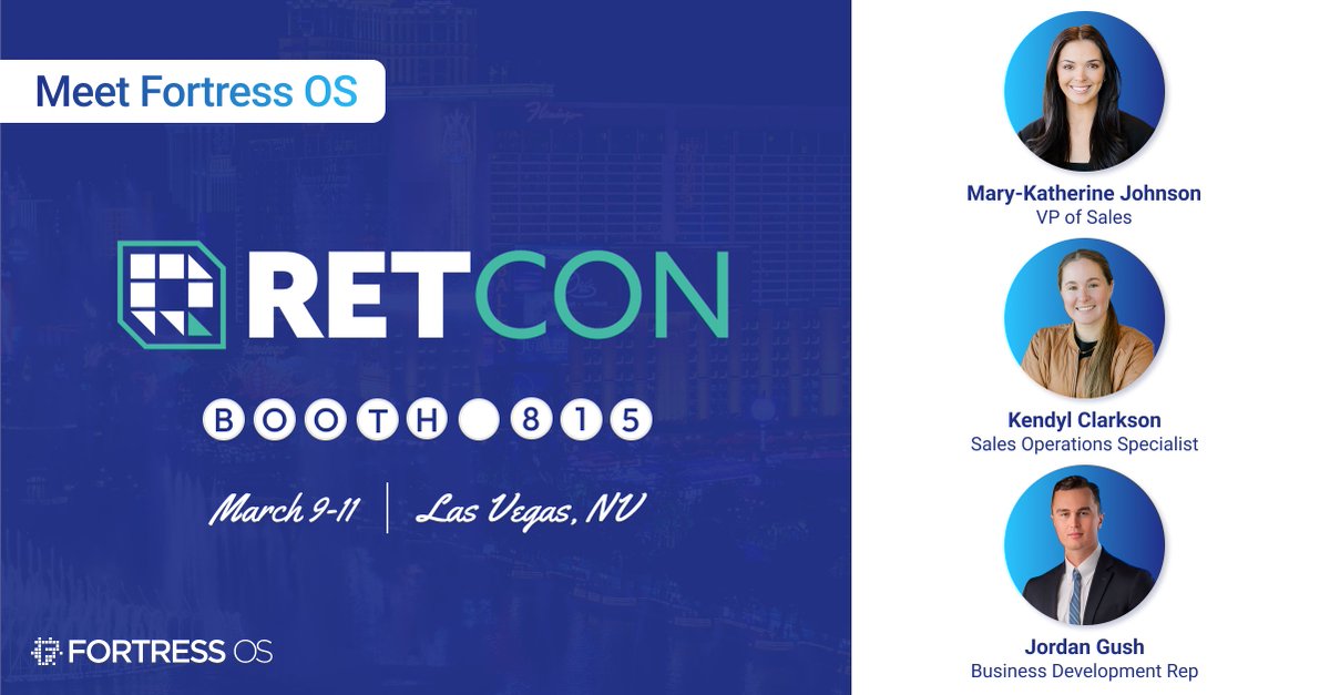 getfortress's tweet image. Heading to RETCON 2026? Don’t miss Fortress OS.

Operations software without the bs.

Stop by Booth #815 or schedule a demo in advance: bit.ly/4cz7HZU

#FortressOS #RETCON