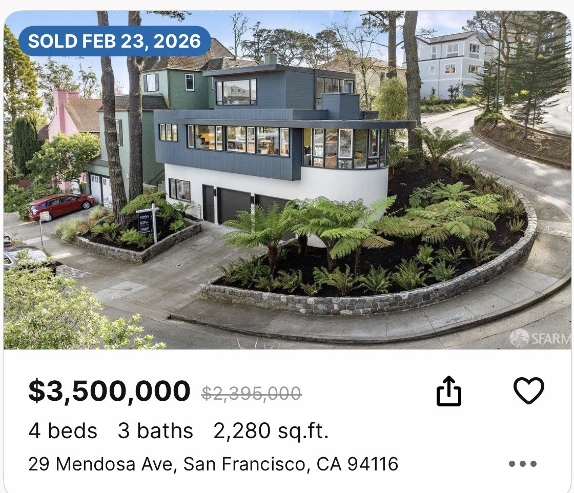 rohindhar's tweet photo. San Francisco home sale in the Forest Hill neighborhood at $1.1MM over asking price https://t.co/eBgI4vbQS5