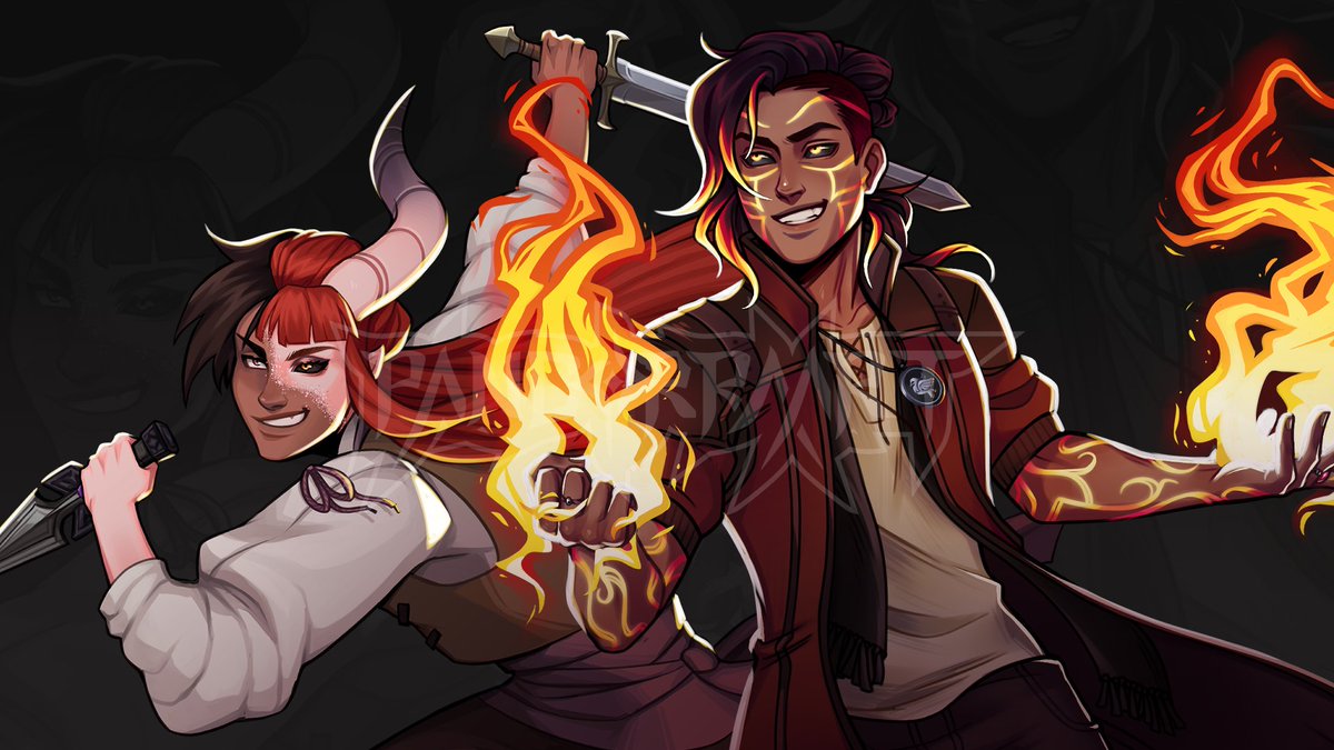 PandorraArt's tweet photo. 4 years ago I was commissioned to draw a DnD OC, this year I was commissioned to draw their duo and thought it'd be cool to edit them together after all this time 

(Left 2026, right 2022) https://t.co/7O9mdeWlaU