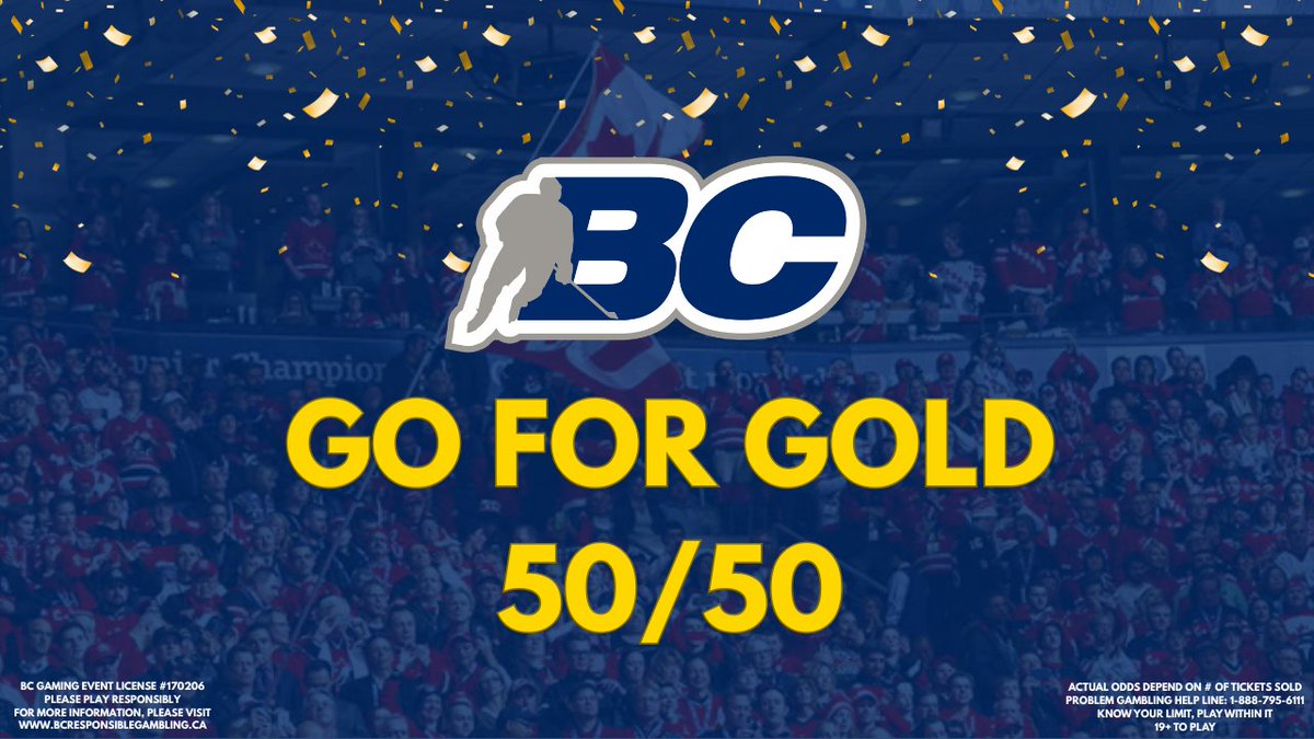 50/50 jackpot at $13,800!!! Less than 24 hours left to get your Go for Gold 50/50 tickets!

Sales close tomorrow at noon. Get your tickets ⬇️

hockeybc5050.myshopify.com