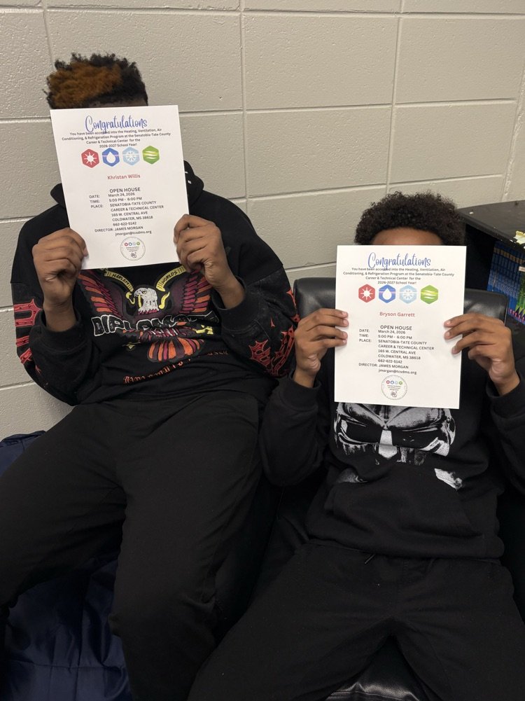 Congratulations to these 8th graders! They were selected to join a variety of programs next year at the Senatobia-Tate Career &amp; Technical Center! We are so proud of you and can't wait to see what the future holds! 💻🧯🔨🚗 #tww #GOW26