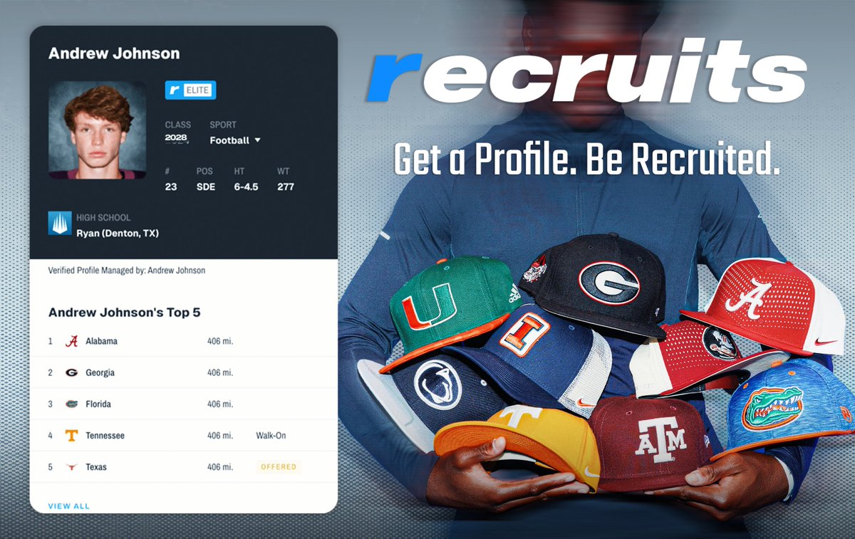 Rivals's tweet image. 🚨Get a Profile. Be Recruited🚨

Put your stats, film, and measurables in the database used by college coaches to find the next generation of elite talent.

Join: on3.com/recruits/searc…