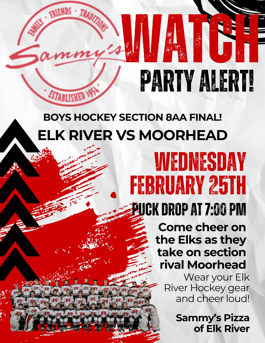ElkRiverBLC's tweet photo. Can't make the game.... Join the watch party at Sammy's in Elk River!! https://t.co/uHGzg3HhwP