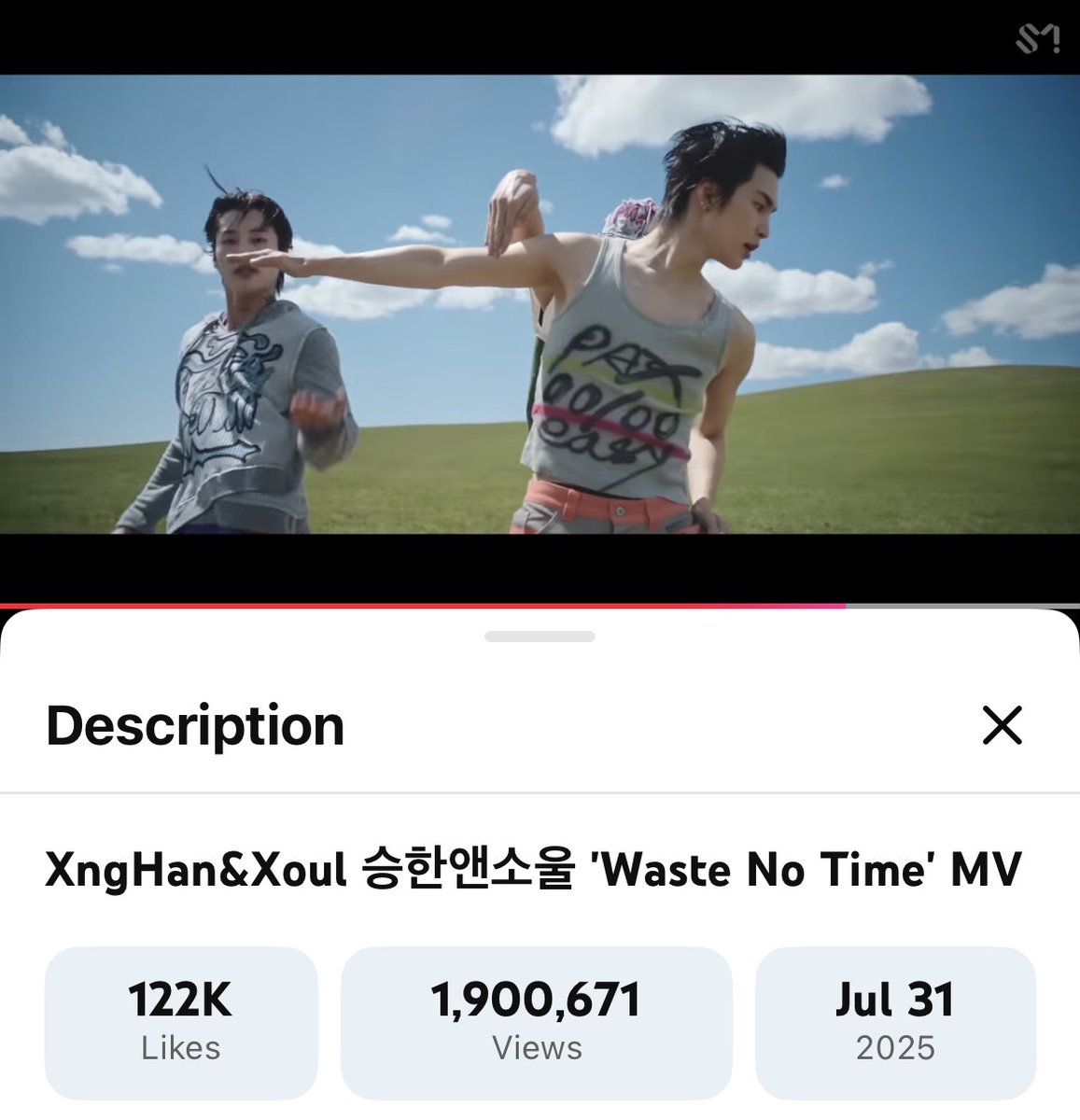 ‘Waste No Time’ MV has surpassed 1.9 MILLION views on YouTube 🎉

#XngHan_Xoul #XngHan <a href="/XngHan_official/">XngHan</a>