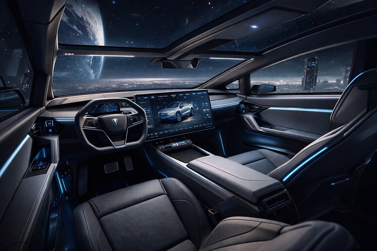 TelmaxInc's tweet photo. @elonmusk This is how AI envisions the future cyber truck. Tell me if you would drive one. https://t.co/XMMQ5Gdf2s