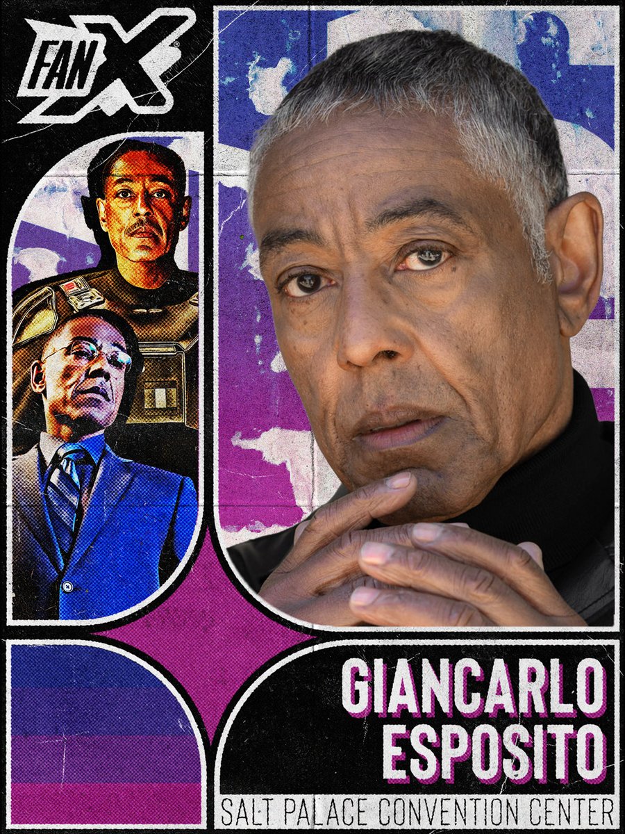 fanxsaltlake's tweet photo. GIANCARLO ESPOSITO (@quiethandfilms) is joining us for FanX Salt Lake Comic Convention 2026!

🎟 Until March 6th, get your tickets at 15% off, NO PROMO CODE NEEDED: https://t.co/PVOKnwuJeA 📆 We will see you September 24th-26th! https://t.co/ulmNUMmBXW