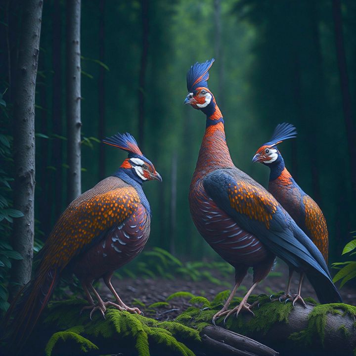 touch_sophany's tweet photo. Art of the Day! "Beautiful pheasants in forest". Buy at: https://t.co/s5prvsac9F https://t.co/u3HRa8DGlO