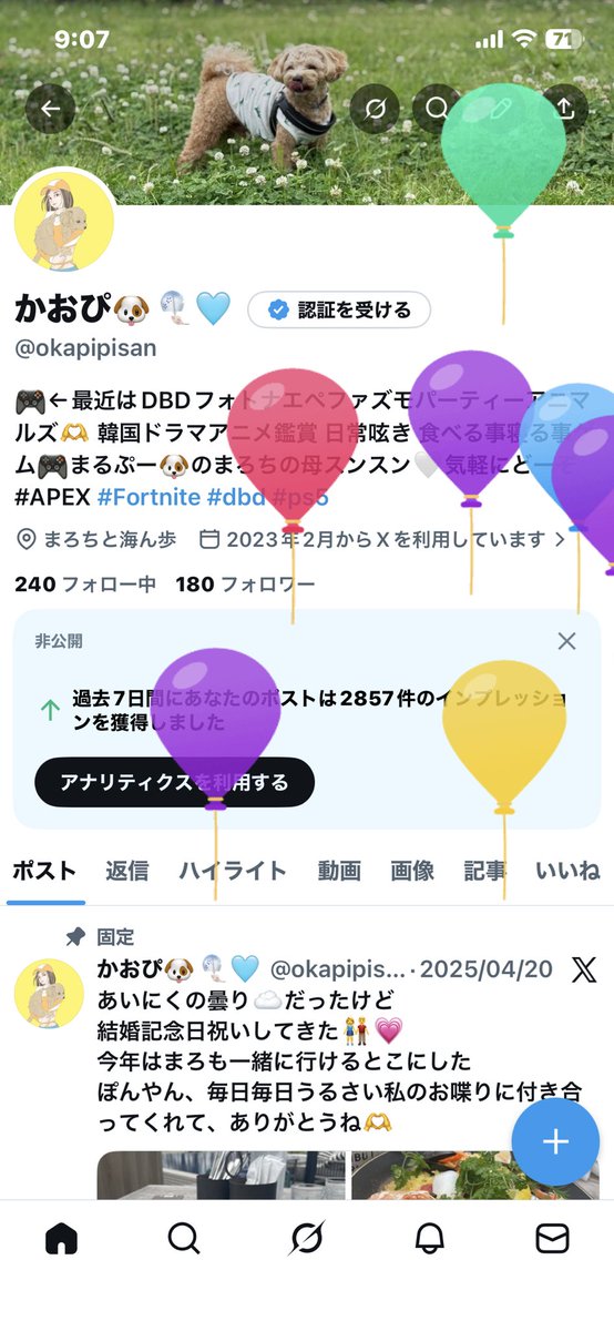 かおぴ🐶🎐🩵 tweet media