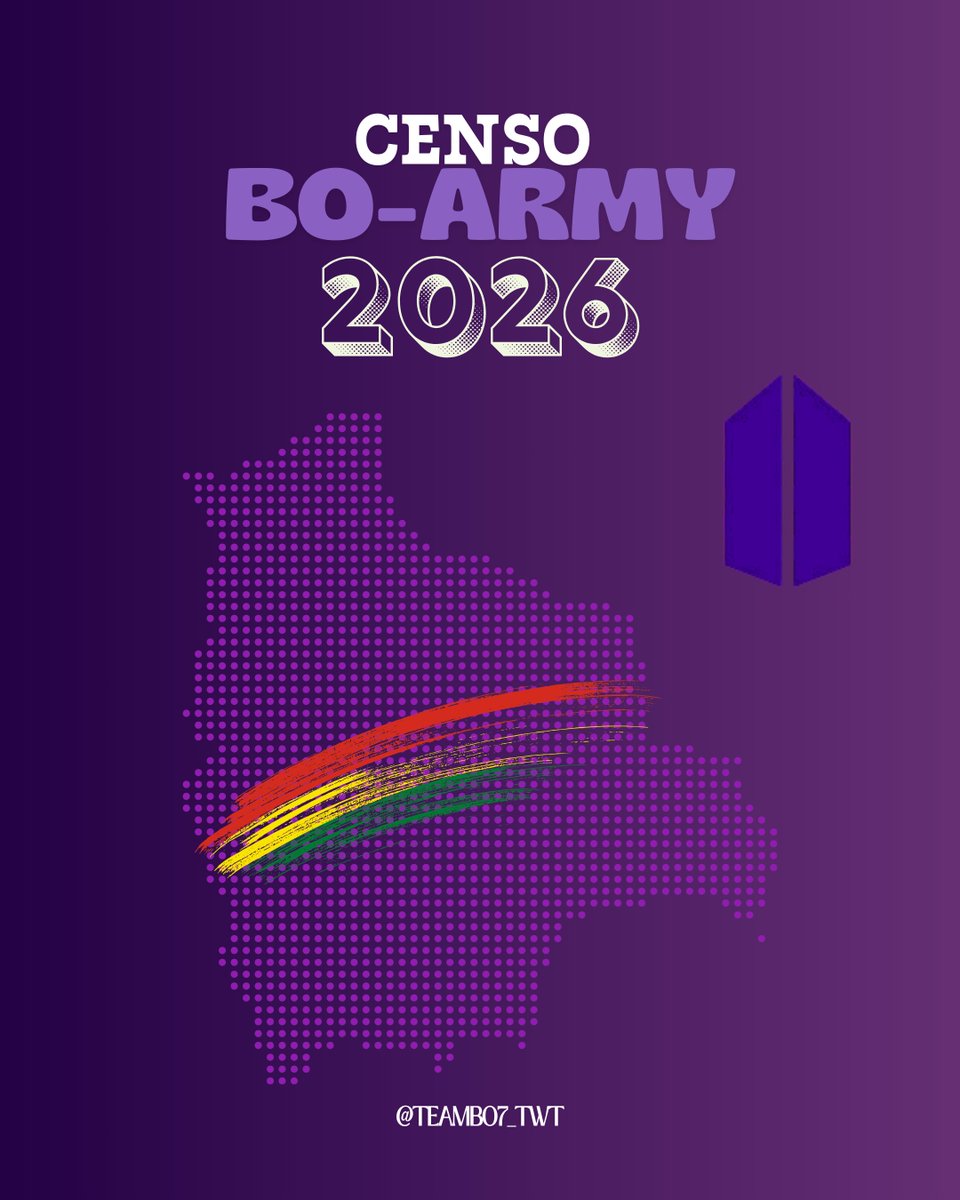 TEAMBO7_twt's tweet photo. ¡CENSO 🇧🇴 BO-ARMY 2026!💜RESULTADOS🔥

Con la participación de 952 armys (+90% mujeres), tenemos el mapeo casi completo del fandom en Bolivia.
¿Dónde estamos fuertes?
¿Dónde nos falta crecer para el CB?
#BOARMY #BTSARMY #Bolivia

Abro hilo con datos importantes y nuestra misión👇 https://t.co/dnyYE9dTzS