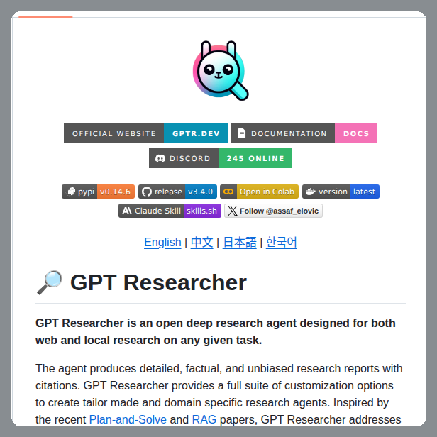 Agent for research with citations

github.com/assafelovic/gp…