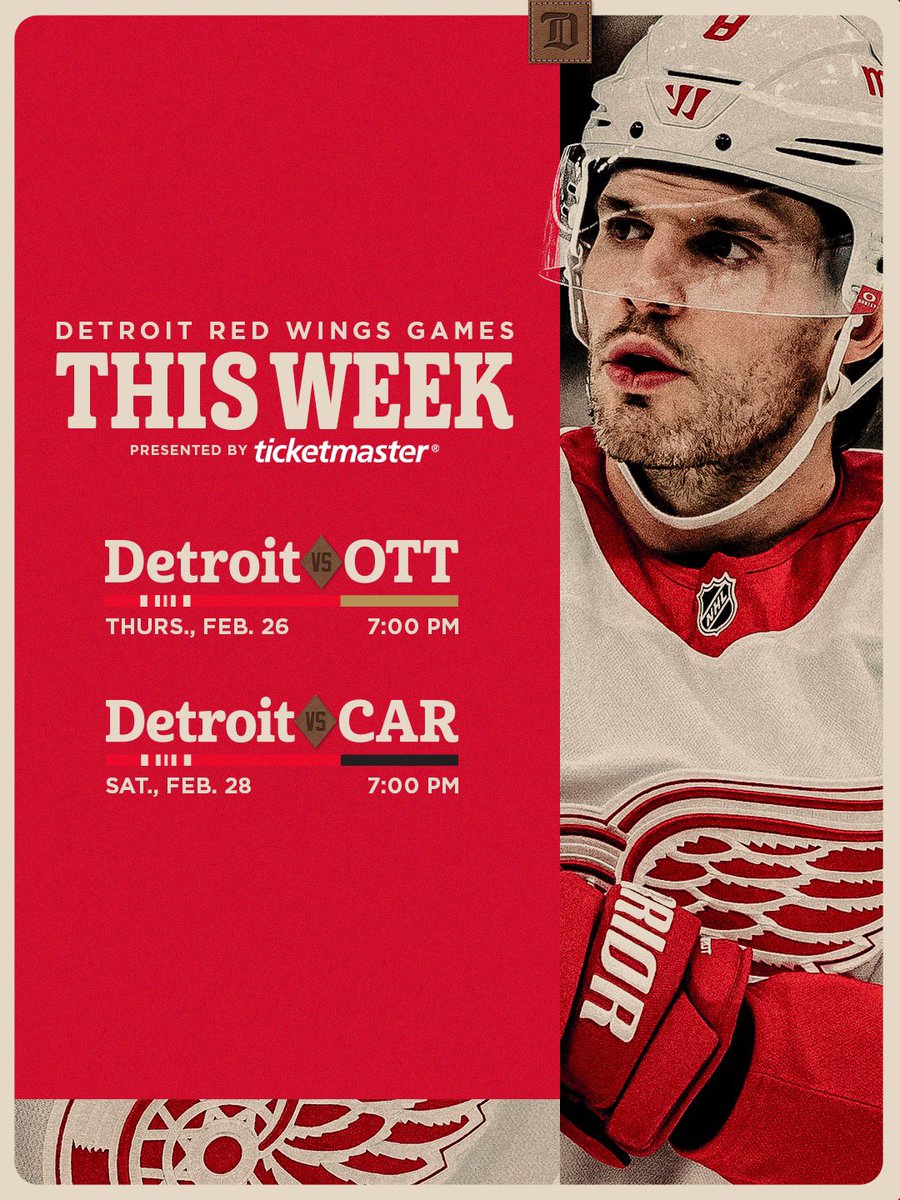 Detroit Red Wings Promotional Schedule 2027