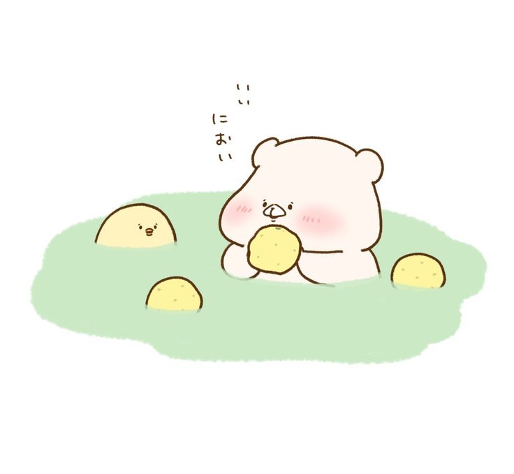 くまともさん、おはようございます くまちゃんとひよこちゃんは仲良し