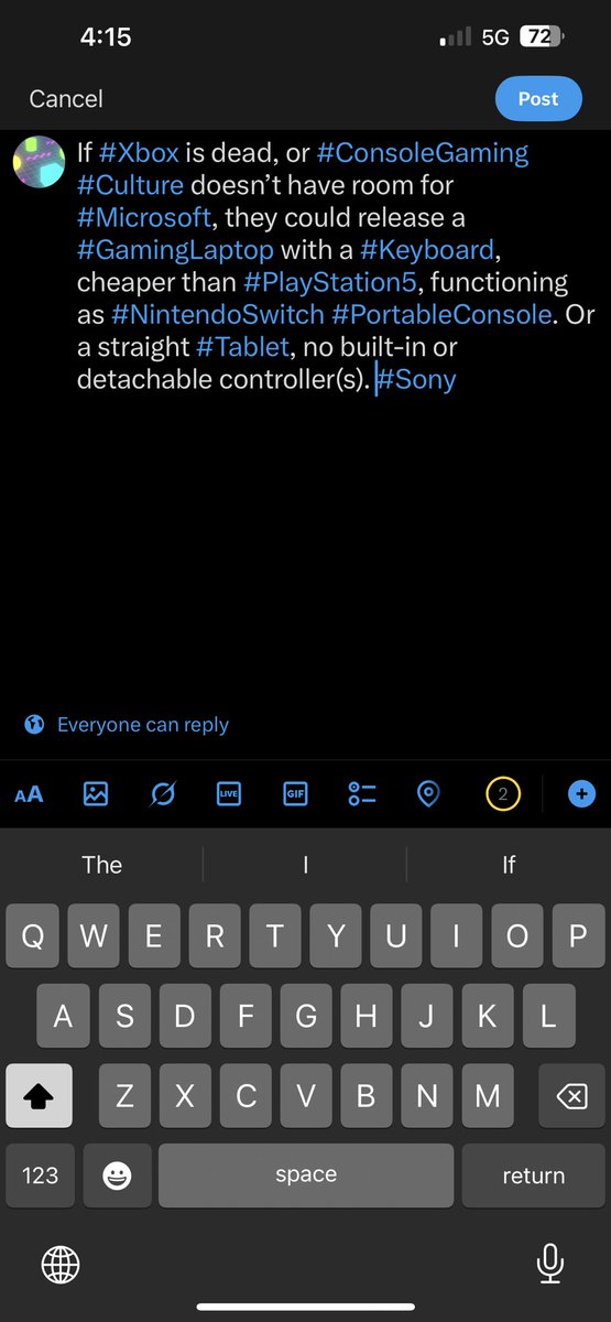 StrayTurtle's tweet photo. If #Microsoft released a #GamingLaptop with a keyboard, or #Tablet priced at no more than a #PlayStation5, a mouse or #XboxController can still be connected via #Bluetooth, and they can both connect to a #Television or #ComputerMonitor. Should they still use the #Xbox logo? #Sony https://t.co/lzLhIWyWKY