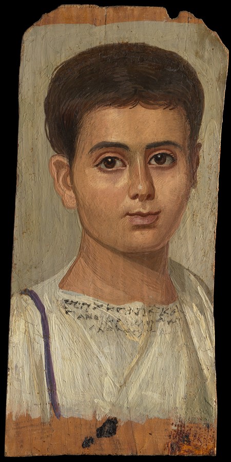 CharleyParkerLC's tweet image. Eye Candy for Today: Egyptian encaustic portrait. For detail images, links &amp;amp; info, see my Lines and Colors post: linesandcolors.com/2026/01/08/eye…
#egyptianart #encaustic #encausticart #ancientegypt #ancientegyptianart #waxart #encausticpainting #encausticportrait