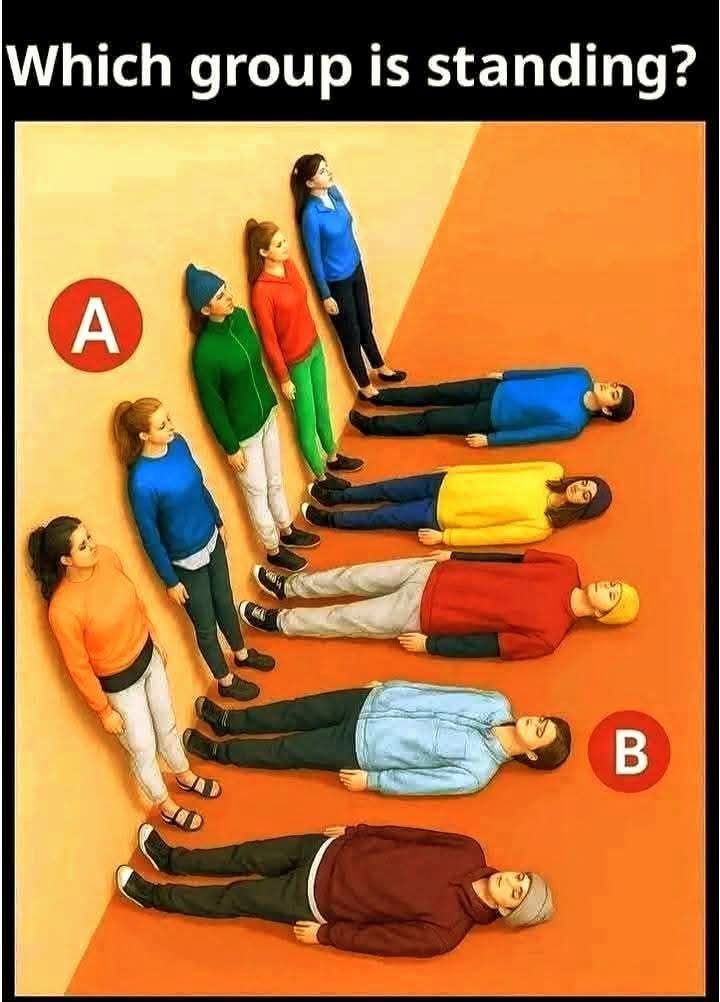 Chose One 

Which Group Is Standing?